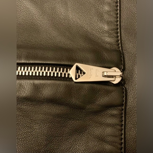 Paul Smith *RARE* Moto Leather Trousers Size 30/31 Silver Zips “Look 46” AW19 - Picture 9 of 17